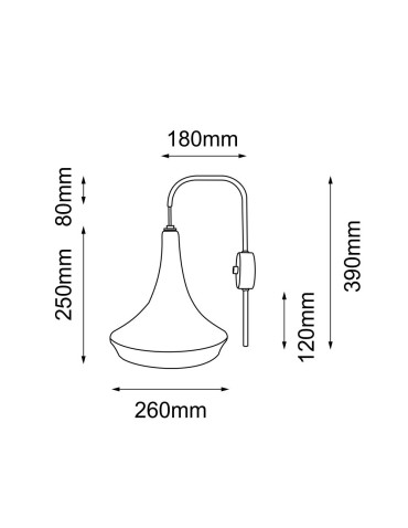 Shilo Wall lamp Mahaka - Gray (390 mm) 4034 - product 2