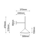 Wall lamps - Shilo Wall lamp Merto - Black (470 mm) 4019 - product 2