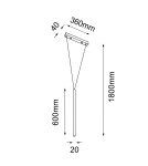 Pendant lamps - Shilo Miaki 1 Pendant Lamp - Black (600 mm) 5162 - product 2