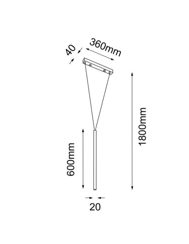 Shilo Miaki 1 Pendant Lamp - Black (600 mm) 5162 - product 2