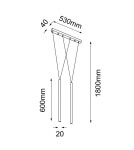 Pendant lamps - Shilo Miaki 2 Pendant Lamp - Black (600 mm) 5165 - product 2