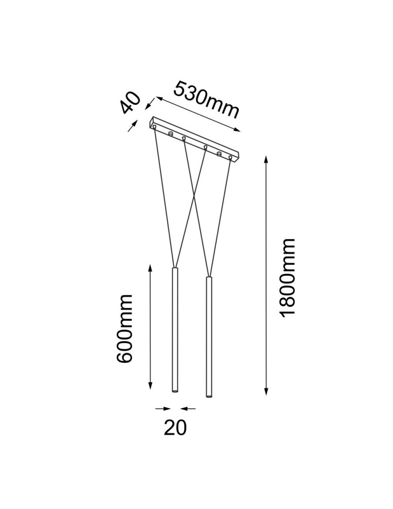 Pendant lamps - Shilo Miaki 2 Pendant Lamp - Black (600 mm) 5165 - product kolory-swiatla.pl 2