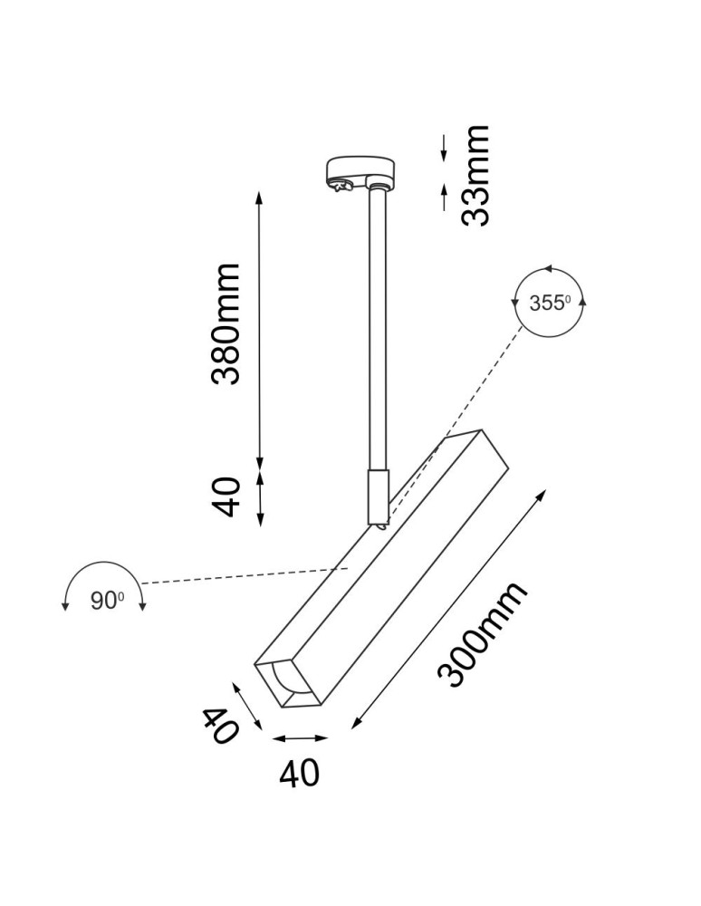Lamps for 3-phase busbars - Shilo Spot Mitsuma T - Black - Rail 3F 230V 7990 - product kolory-swiatla.pl 2