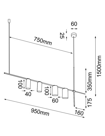 Shilo Lampa wisząca Namasu - Czarna 7928 - produkt 2