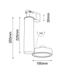 Lamps for 3-phase busbars - Shilo Spot Natori - Black Rail 230V 6608 - product 2