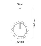 Pendant lamps - Shilo Pendant lamp no. O - Matte Platinum (420 mm) 5061 - product 2