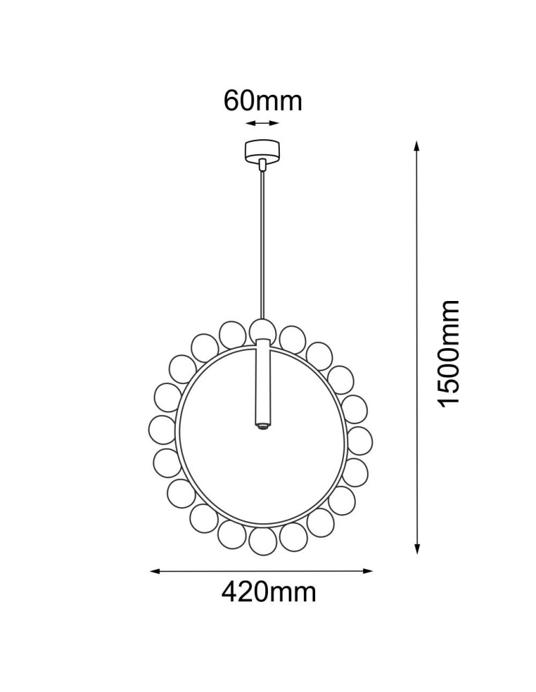 Pendant lamps - Shilo Pendant lamp no. O - Matte Platinum (420 mm) 5061 - product kolory-swiatla.pl 2