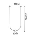 Designer pendant lamps - Shilo Pendant lamp no. C - Matte Platinum (580 mm) 5081 - product 2