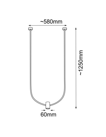 Shilo Lampa wisząca no. C - Platyna mat (580 mm) 5081 - produkt 2