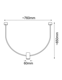 Shilo Pendant lamp no. C - Matte Platinum (760 mm) 5082 - product 2