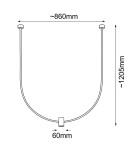 Designer pendant lamps - Shilo Pendant lamp no. C - Black (860 mm) 5088 - product 2