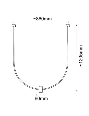 Shilo Pendant lamp no. C - Black (860 mm) 5088 - product 2