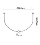 Designer pendant lamps - Shilo Pendant lamp no. C - Black (1260 mm) 5089 - product 2