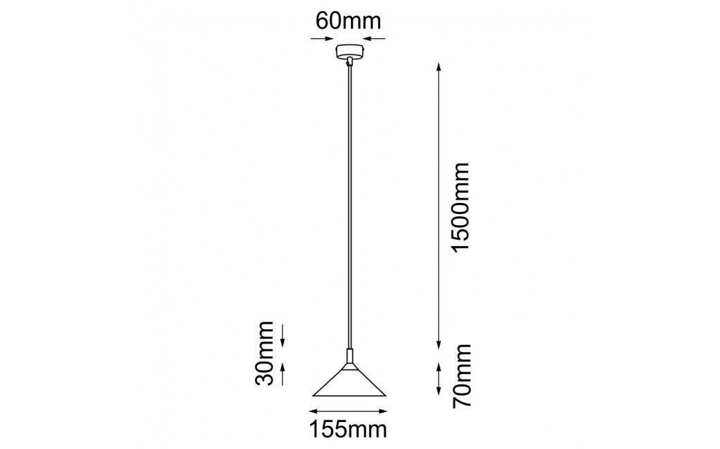 Shilo Lampa wisząca no. Ai - Czarna (155 mm) 5166