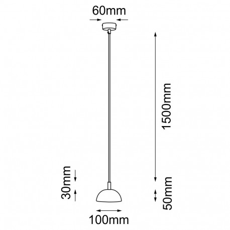 Shilo Lampa wisząca no. Di - Czarna (100 mm) 5160