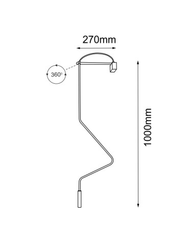 Shilo Kinkiet no. Vi - Czarny (1000 mm) 4012 - produkt 2