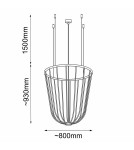 Pendant lamps - Shilo Pendant lamp no. moon O Z - Platinum matte (800 mm) 5142 - product 2