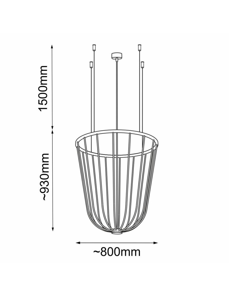 Pendant lamps - Shilo Pendant lamp no. moon O Z - Platinum matte (800 mm) 5142 - product kolory-swiatla.pl 2