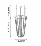 Pendant lamps - Shilo No. moon A Z pendant lamp - Platinum matt (600 mm) 5144 - product 2