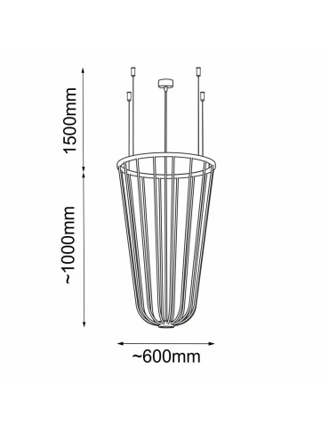 Shilo No. moon A Z pendant lamp - Black (600 mm) 5145 - product 2