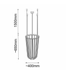 Pendant lamps - Shilo No. moon I Z pendant lamp - Platinum matte (400 mm) 5146 - product 2