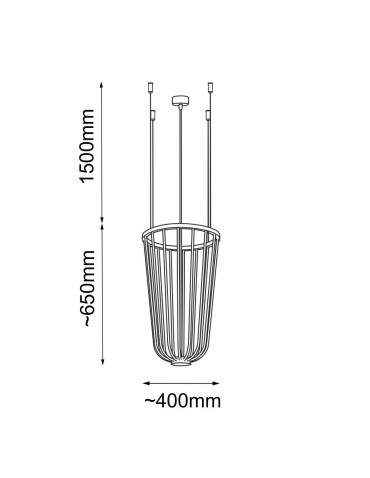 Shilo No. moon I Z pendant lamp - Platinum matte (400 mm) 5146 - product 2