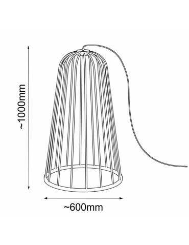Shilo Lampa podłogowa no. moon A F – Czarna (1000 mm) 2014 - produkt 2