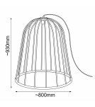 Garden lamps - Shilo Standing garden lamp no. moon O - Black (930 mm) 9417 - product 2