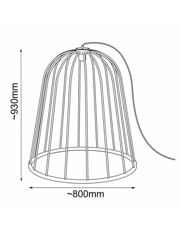 Shilo Lampa stojąca ogrodowa no. moon O - Czarna (930 mm) 9417 - produkt 2