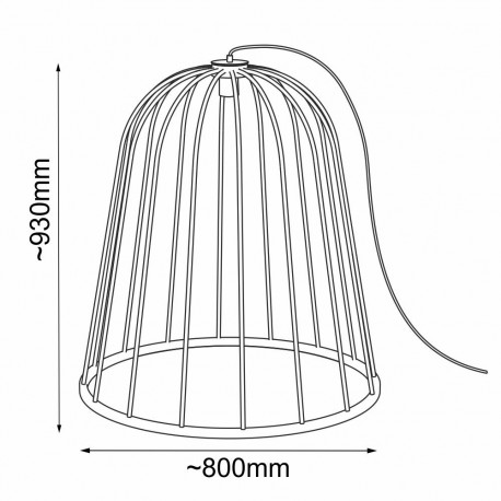 Shilo Lampa stojąca ogrodowa no. moon O - Czarna (930 mm) 9417