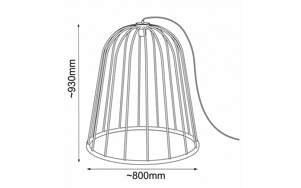 Shilo Lampa stojąca ogrodowa no. moon O - Czarna (930 mm) 9417