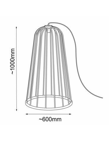 Shilo Lampa stojąca ogrodowa no. moon A - Czarna (1000 mm) 9418 - produkt 2