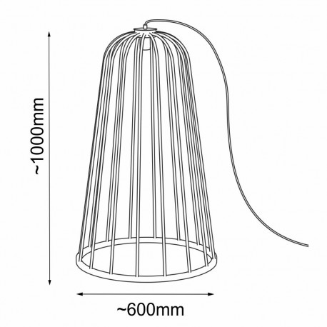 Shilo Lampa stojąca ogrodowa no. moon A - Czarna (1000 mm) 9418