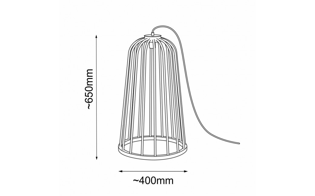 Shilo Lampa stojąca ogrodowa no. moon I - Czarna (650 mm) 9419