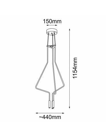 Shilo Pendant lamp no. Vi 3 - Black (1154 mm) 5140 - product 2