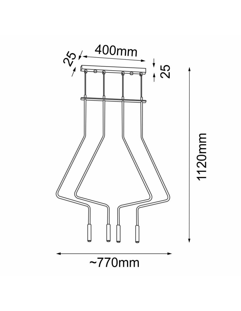 Pendant lamps - Shilo Pendant lamp no. Vi 4 - Black (1120 mm) 5141 - product kolory-swiatla.pl 2