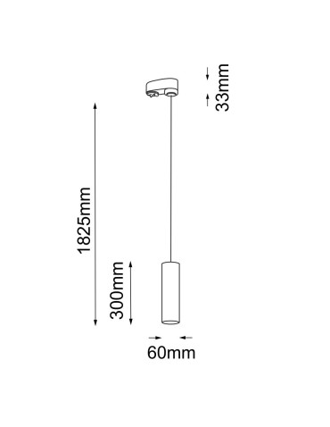 Shilo Spot Noda - Czarny - Szynoprzewód 3F 230V (1825 mm) 7954 - produkt 2