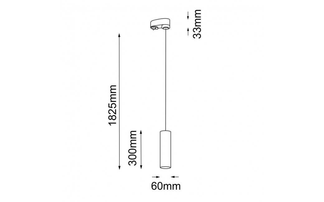 Shilo Spot Noda - Czarny - Szynoprzewód 3F 230V (1825 mm) 7954