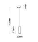 Lamps for 3-phase busbars - Shilo Spot Noda - White - Rail 3F 230V (1825 mm) 7955 - product 2