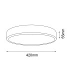 LED Plafonds - Shilo Plafon Nomi - Black (420 mm) 4000K 8446 - product 2