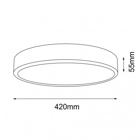 Shilo Plafon Nomi - Czarny (420 mm) 4000K 8446