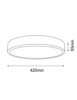 Shilo Plafon Nomi - Black (420 mm) 4000K 8446 - product 2