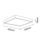 LED Plafonds - Shilo Plafon Nomi - Black (420x420 mm) 4000K 8450 - product 2