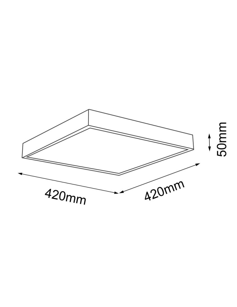 LED Plafonds - Shilo Plafon Nomi - Black (420x420 mm) 4000K 8450 - product kolory-swiatla.pl 2