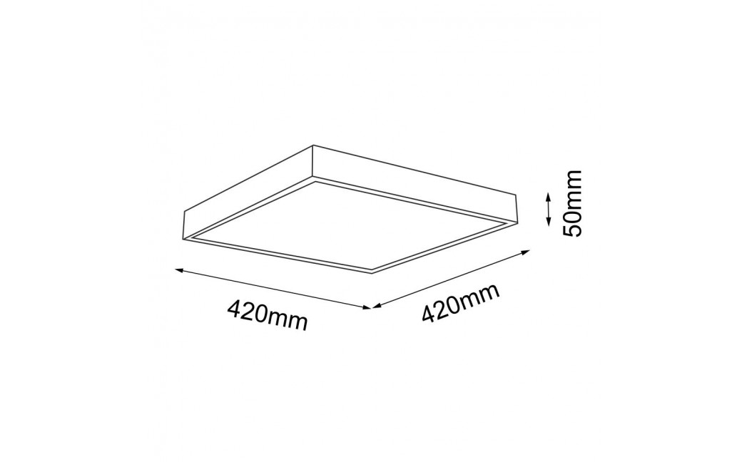 Shilo Plafon Nomi - Czarny (420x420 mm) 4000K 8450