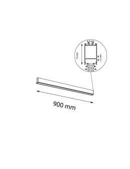 Shilo Plafon Numata - Biały (900 mm) 4000K 8659 - produkt 2