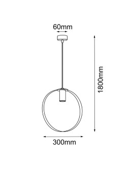 Shilo Lampa wisząca Ortiga 2 - Czarna (300 mm) 5148 - produkt 2