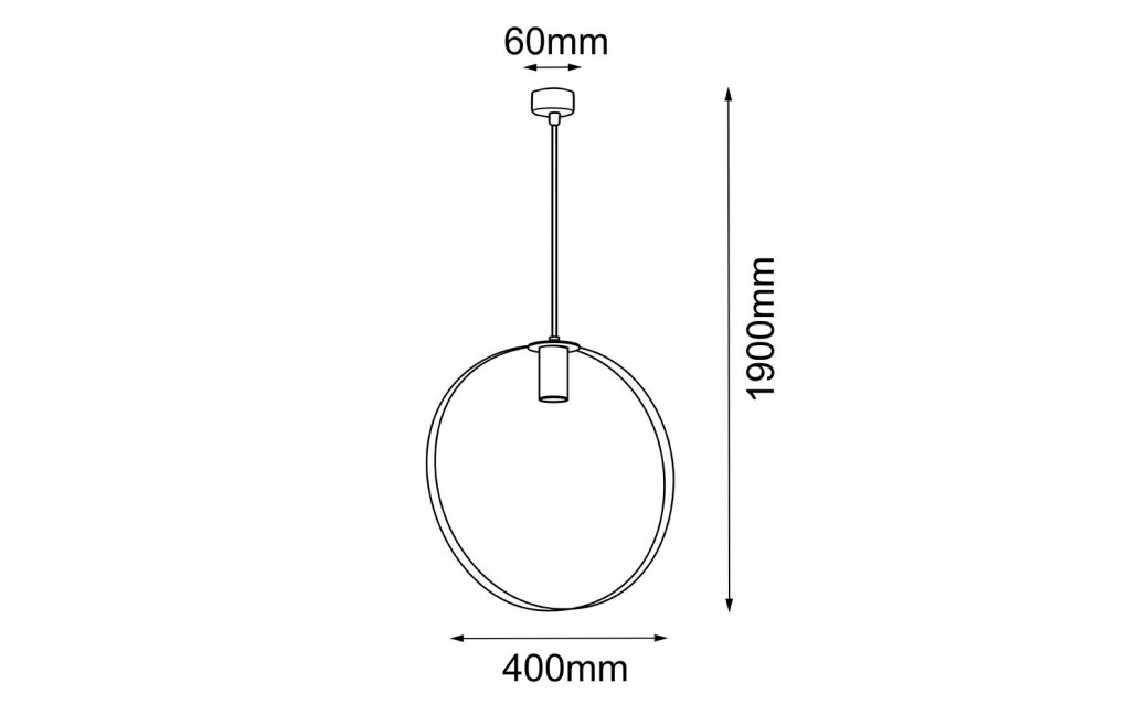 Shilo Lampa wisząca Ortiga 3 - Czarna (400 mm) 5149