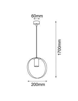 Shilo Lampa wisząca Ortiga 1 - Biała (200 mm) 5042 - produkt 2