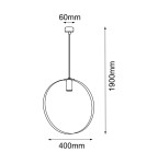 Industrial pendant lamps - Shilo Pendant lamp Ortiga 3 - Platinum matt (400 mm) 5153 - product 2